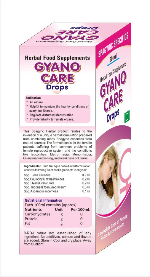 Gyano Care Drops 50ml  ( A complete Care of female Reproductive organs)